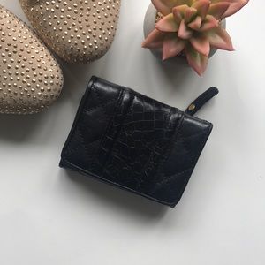 Brahmin trifold Black Wallet